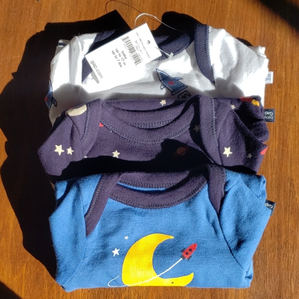 3-Pack Space Themed Onesies